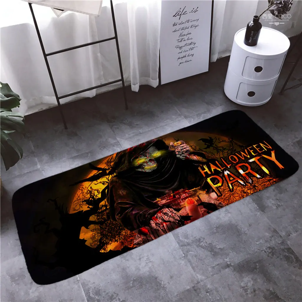 Счастливый Хэллоуин узор ковер для кухни входная дверь Коврик противоскользящий пол коврик для ванной комнаты Прихожая