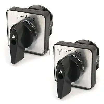 

2pcs Rotary Selector 2 Position 4 Terminal Changeover Combination Switch