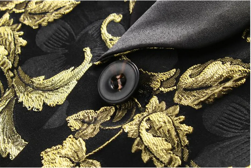 New BOwiths Men's Elegant Slim Fit One Button Jacquard Suit Jackets Suitable for Formal/Casual Dressing