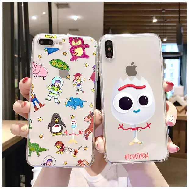 

Cartoon Forky Phone Case For Samsung Glaxy S6 7 8 9 Note 8 9 Edge Funny Toy Story Soft Silicone Back Cover Letter Fundas Coque