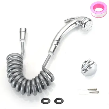 

Bidet Spray Tool Set Dcp-0002 Automatic Watering And Massage Big Stream Cleansing Sanitary Wash Silver 1 Set