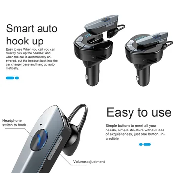 

FM Transmitter MP3 Player Bluetooth V4.1 Car Audio Hands Free Radio Smart Adapter Accessories Receiver Modulator Wireless USB