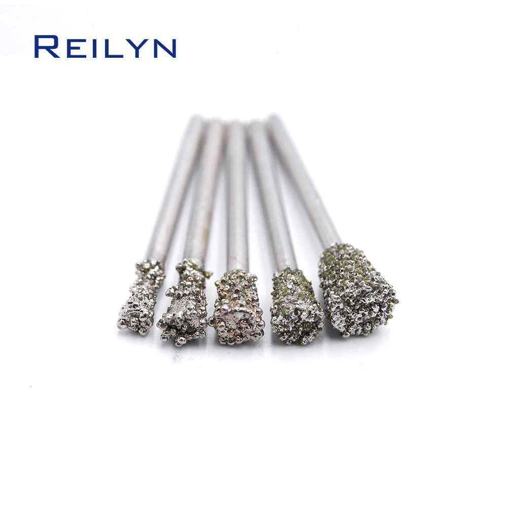 

46# coarse grade Emergy Diamond Grinding Point peeling bits C7 type flat end stone working Diamond Grinding Burr