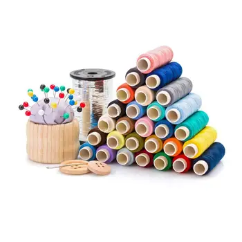 

60 Assorted Color Polyester Sewing Thread Spools 250 Yards Each