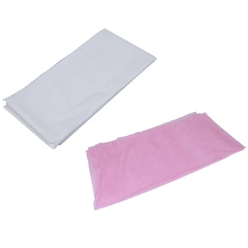 

2x PEVA Disposable Tablecloths Table Cloth Cover Party Catering Events Tableware, Pink & White
