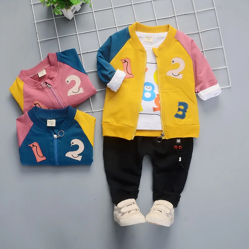 

2019 Autumn Boys' Clothes New Style Childrenswear Baby Autumn Clothing Set Spring And Autumn CHILDREN'S Three-piece Suit