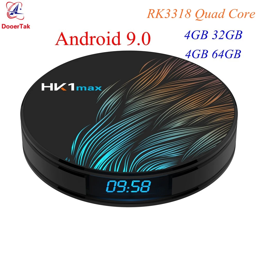 

10pcs TV BOX HK1 MAX Android 9.0 4GB DDR3 32GB 64GB RK3318 Quad core 2.4G/5G Dual Wifi BT 4.1 USB 3.0 4K HD H.265 Media Player