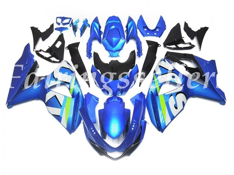 Литье под давлением ABS мотоцикл обтекатели комплект подходит для Suzuki GSX-R1000 09 10 11 12 13 14 15 16 Обтекатели Черный Lucky - Цвет: Matte blue