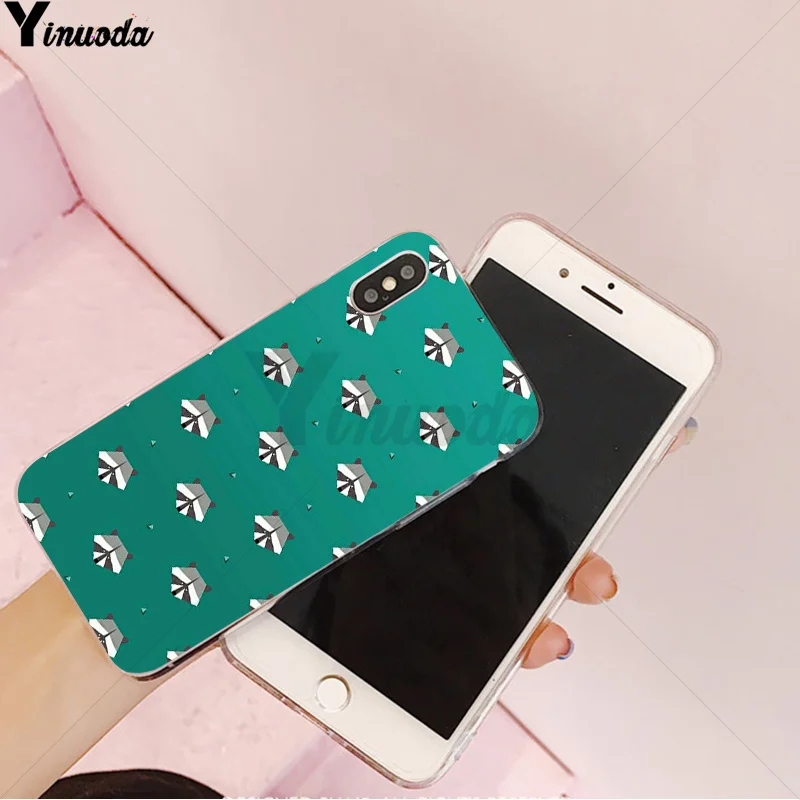 A4 Yinuoda животное енот арт шаблон ТПУ мягкий чехол для мобильного телефона Apple iPhone 8 7 6 6S Plus X XS MAX 5 5S SE XR чехол - Цвет: A4