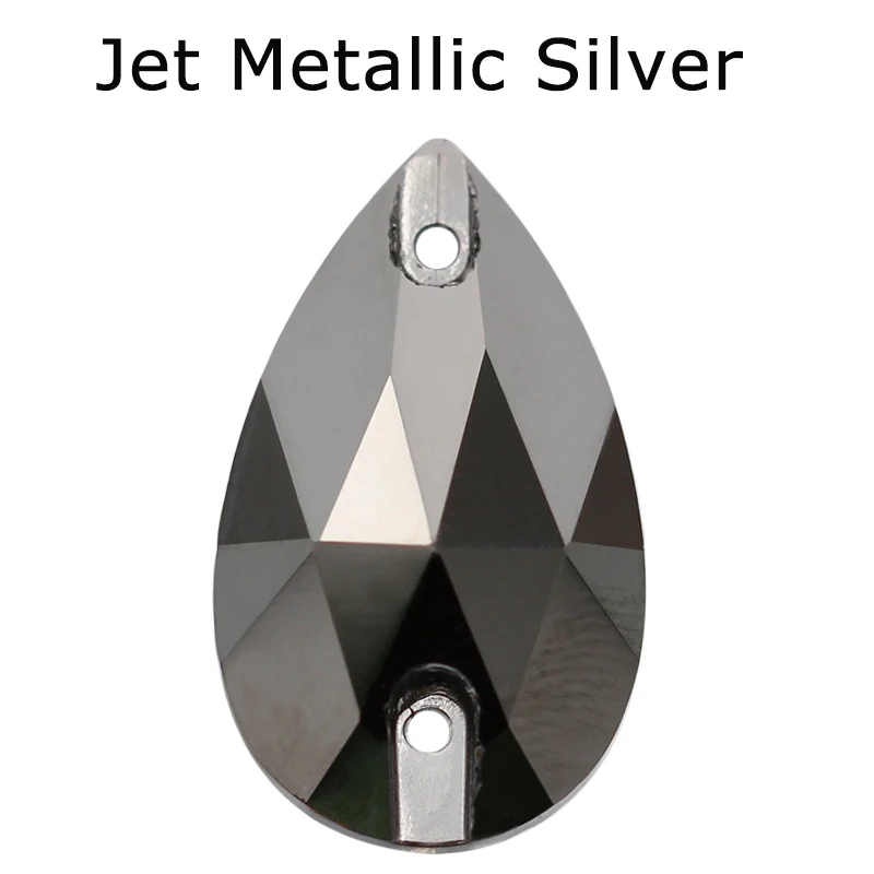 Jet Metallic Silver Дешевые хорошее качество Кристалл пришить в страз стекло Flatback K9 для ремесла свитер Одежда Украшение свадебное платье ювелирные изделия Diy - Цвет: Jet Metallic Silver