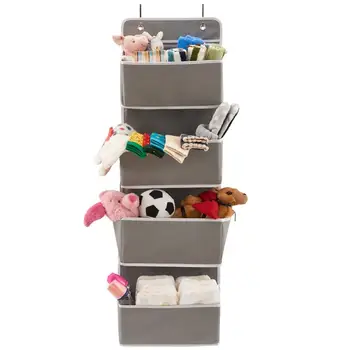 

Jetdio Over The Door Organizer with 4 Pocket, Hanging Storage Organizer for Pantry Baby Nursery Bathroom Closet Dorm
