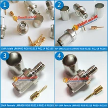 

Kit Set SMA RP-SMA RPSMA RP SMA Male Female Pigtail Jumper Crimp for LMR400 RG8 RG213 RG214 RG165 SYV-50-7 7D-FB Cable Plug