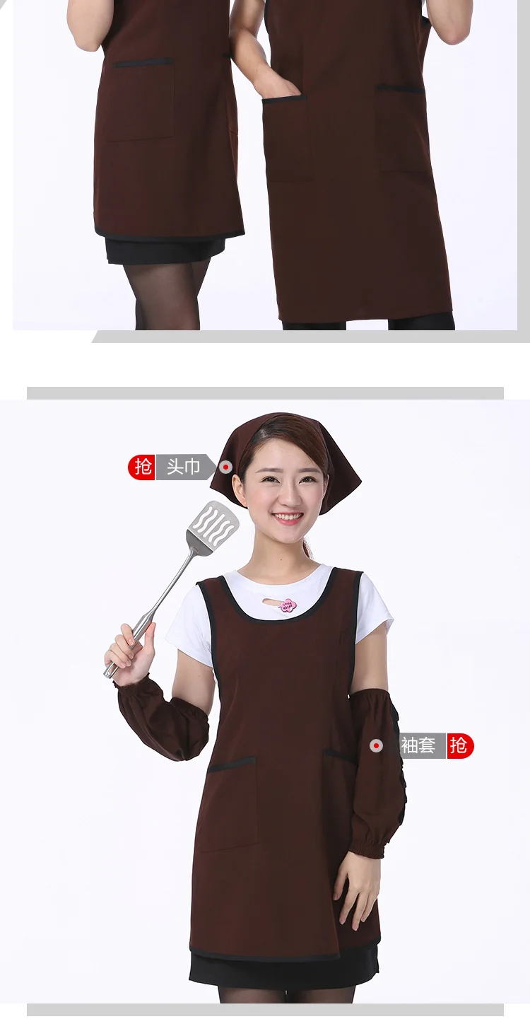 Передник для взрослых корейская мода Кухонные деревянные чашки для чая магазин кафе супермаркет комбинезоны фартук должны быть разработаны