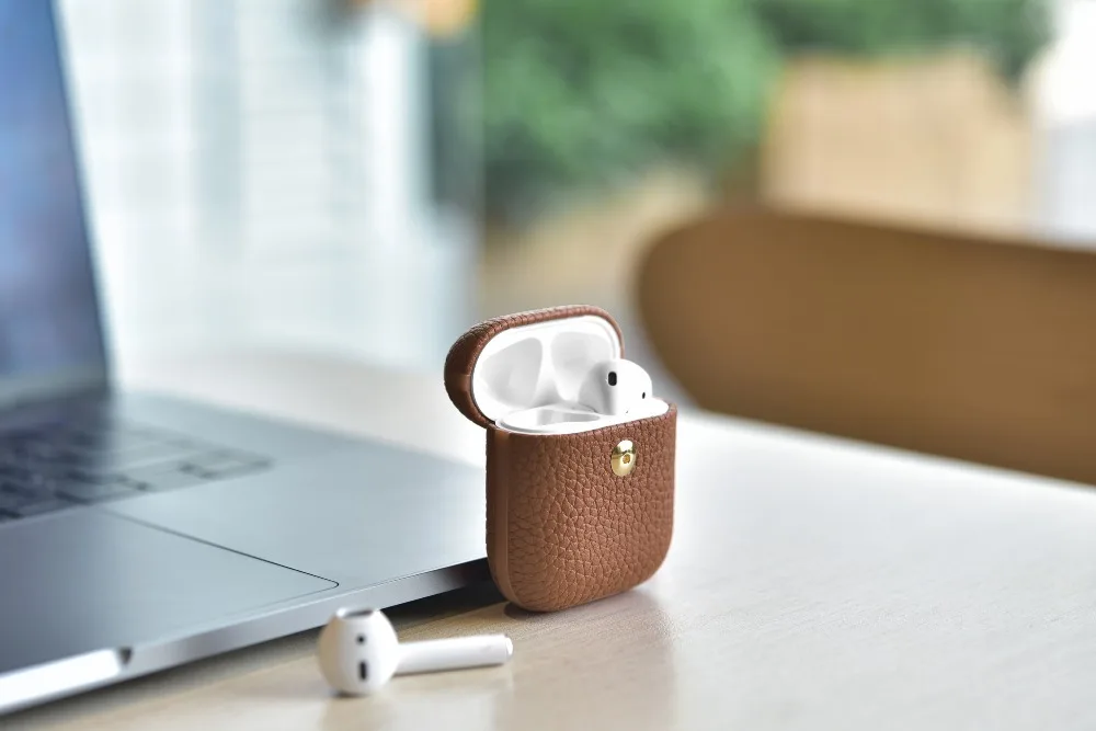 Чехол из натуральной кожи для AirPods 2 Bluetooth беспроводной чехол для наушников Роскошный чехол для Apple AirPods 1 2 защитный чехол