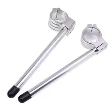 Хром ручной стержень, для мотоциклетного руля, для гонок, настраиваемый, на зажиме Ons, вилка, руль, ручной стержень 31/32/33/35/37/39/41/51 мм