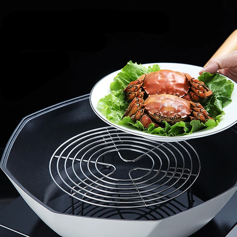 Stainless Steel High Foot Steamer Rack for Dumplings Round Rice