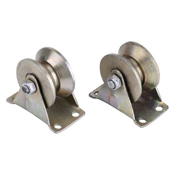 

2PCS/Set Sliding Gate Roller Steel V Type Wheel W/ Bracket Directional Casters Home Gate Door Hardware Accessories