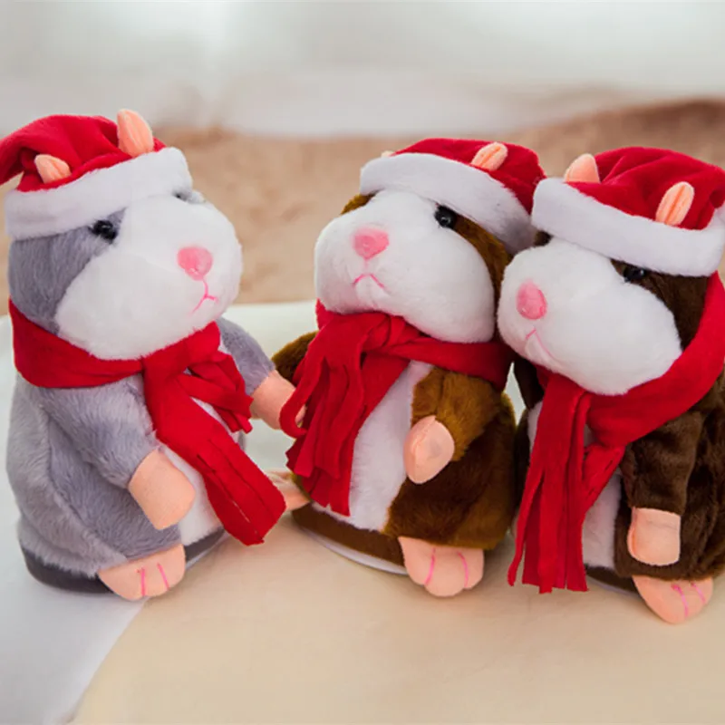 Игрушка для животных говорящая звуковая запись говорящий хомяк плюшевая игрушка в виде мыши детские рождественские подарки нам
