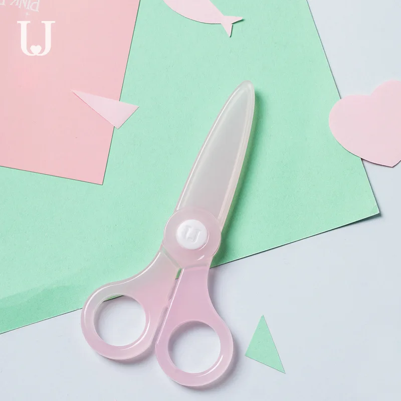 

Zuo Dun Judy CHILDREN'S Scissors Safe Small Cute Paper Cutting Knife Handmade for Does Not Damage Hand round-Toe Baby Scissors
