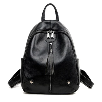 

Genuine Leather Women Backpack Versatile Superior Cowhide Leather Backpacks For Lady Mochila Feminina Bolsas