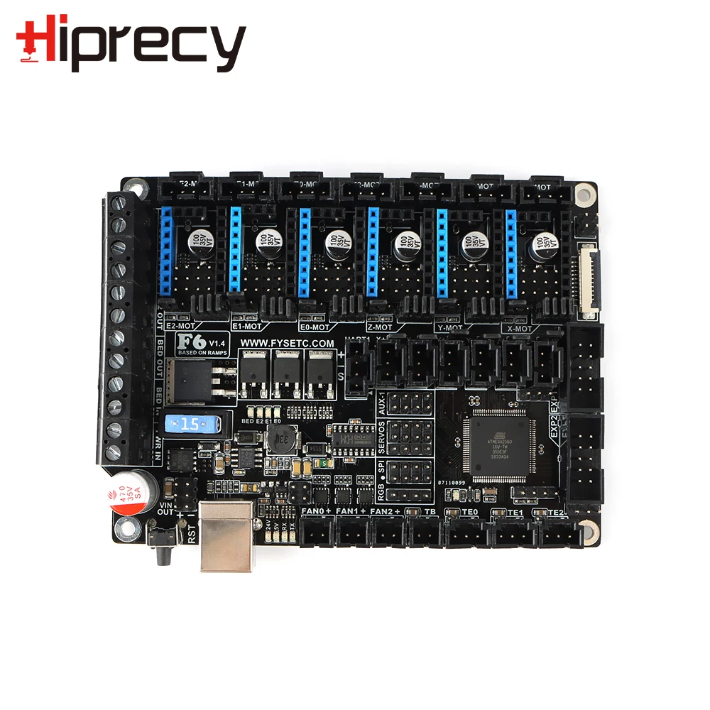 Hiprecy LEO F6 V1.4 плата все-в-одном электроника для 3d принтеров с ЧПУ устройства до 6 моторных драйверов VS SKR V1.3