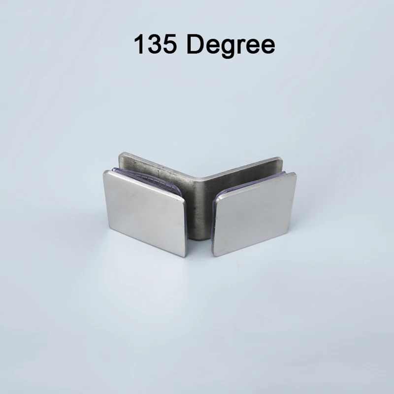 135 Degree 8 шт. 304 нержавеющая сталь бескаркасная душевая кабина стеклянные зажимы стеклянная полка фиксированный держатель кронштейны - Цвет: 135 Degree