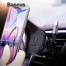 Магнитный автомобильный держатель Baseus для мобильного телефона, магнитный держатель на вентиляционное отверстие, подставка для iPhone, Xiaomi, автомобильный держатель для кабелей с зажимом