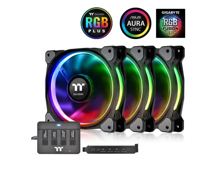 Tt(Thermaltake)Riing Plus H14 светодиодный RGB вентилятор шасси (14 см/256 цветов/синхронизация