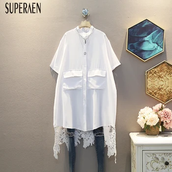 

SuperAen Pluz Size Dress Women Europe 2020 Summer New Ladies Dress Cotton Fashion Ladies Dress Half Sleeve Women Clothing