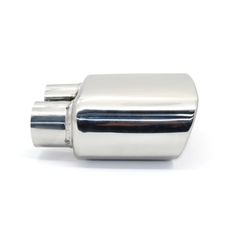 1 PCS Double Inner Car Exhaust Tips Universal Exhaust Pipe Stainless Steel Muffler Tips For BMW Old X5 Tailpipe