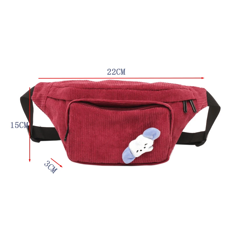 Women Waist Bags Fashion Street Canvas Fanny Pack High Quality Zipper Belt Bag Casual Shoulder Backpak Travel Women Chest Bag