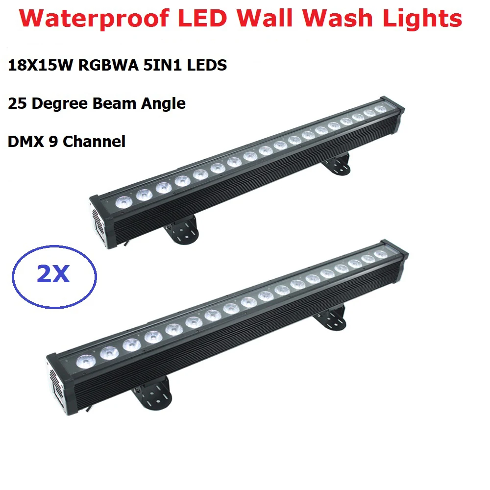 Водонепроницаемый 18X15W светодиодный светильник для мытья стен RGBWA 5IN1 DMX Line Bar Шайба
