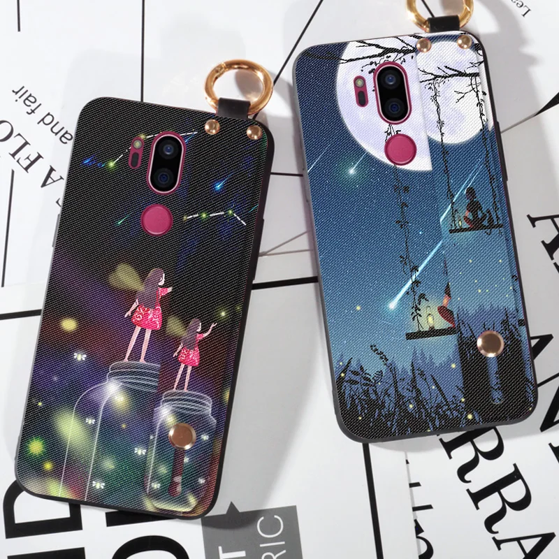 Чехлы из ТПУ с ремешком на запястье для LG Magna G4C G4 G5 G6 G7 ThinQ красивый держатель
