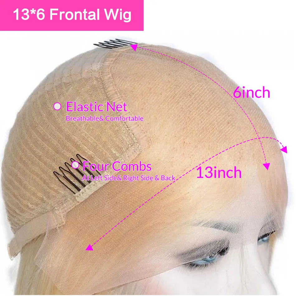 Rosabeauty 613 эффектом деграде(переход от темного к блондинка 13x6 Синтетические волосы на кружеве парики из натуральных волос бразильский короткий Боб прямые волосы передние парики для волос Волосы remy, на возраст