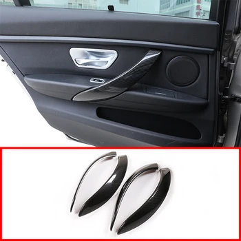 

Car Accessories 4pcs Real Carbon Fiber Style Car Interior Door Handle Cover Trim For BMW F30 3 Series 2013-2018