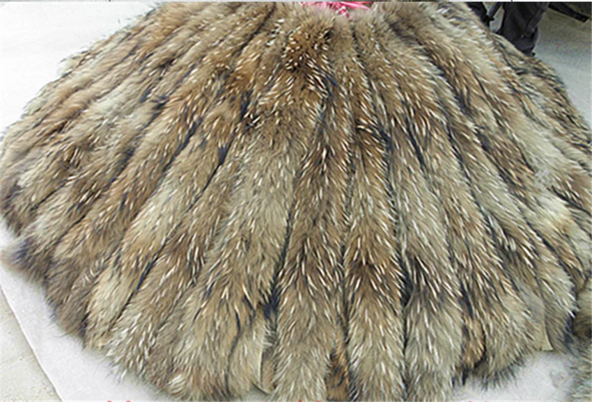Fashion New Hot Sale Professional Standard Full Variety Raccoon Fur Collar Faux Collar Custom Color Size
