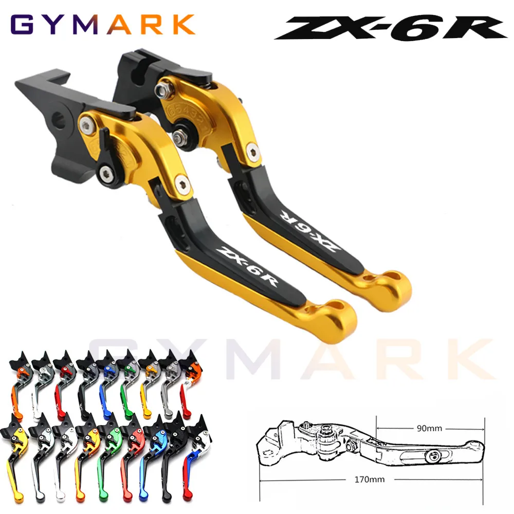 

For Kawasaki ZX6R ZX-6R ZX 6R 1995-1999 1998 1997 1996 Folding Extendable Lever CNC Adjustable Clutch Brake Levers