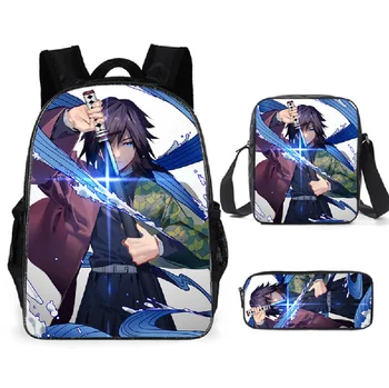 

Cartoon anime backpack campus school bag student backpack comfortable and lightweight children's backpack 3-piece backpack