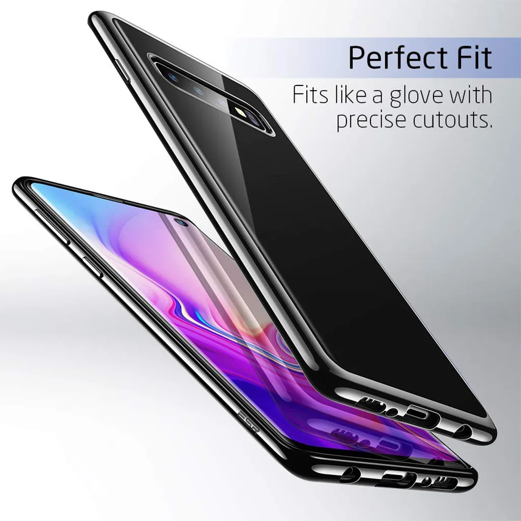 For Samsung S10 Plus Shockproof Bumper Transparent Silicone Phone case Portable Half Wrapped Phone Cases Anti-scratch Phone Case