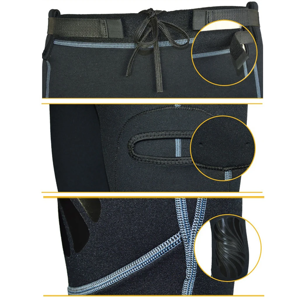 Men's Wetsuit Pants 3mm Neoprene Diving Snorkeling Scuba Surf Pants UV 50+ Sun Protection for Kiteboarding Kayaking Canoeing