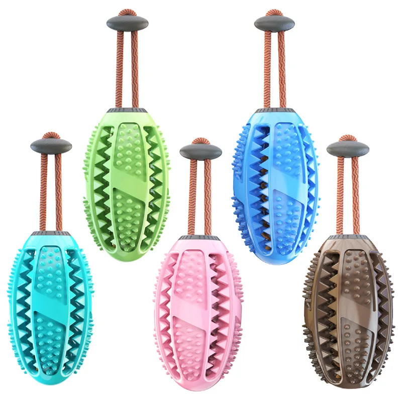 Pet Dog Molar Balls With Rope Interaction Dog Toys For Clean Teeth Chew Toys Silica Gel Dog Grind Teeth Products Toys For Dog