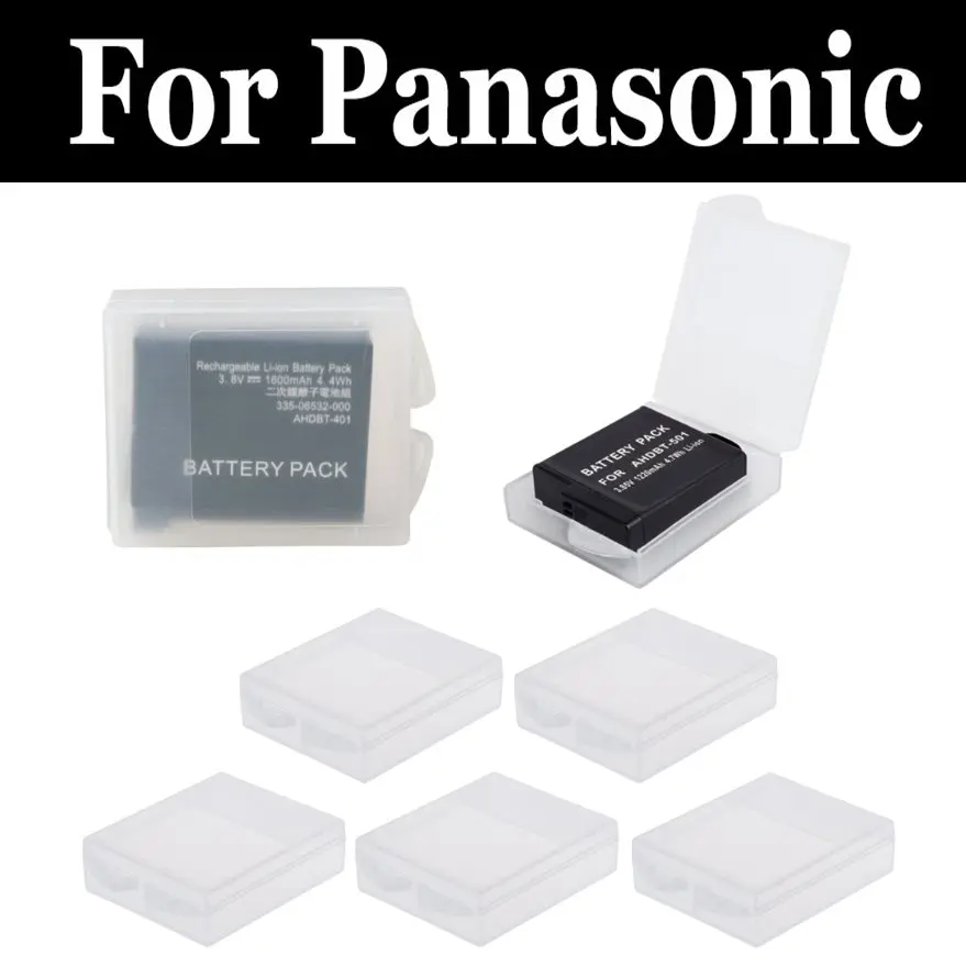 5Pcs Scatola Di Immagazzinaggio Di Plastica Dura Di Protezione Della Batteria Per Panasonic Lumix Dmc-Gf9 Gx800 Ft7 Fz82 Dc Tz95 Tz200 Tz90 Fh20 Zs200