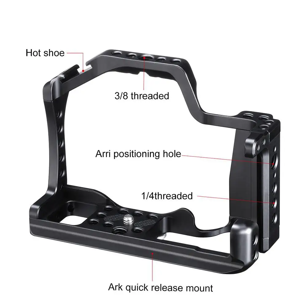UURig C-M50 профессиональная DSLR камера клетка для Canon M50 M5 Arca БЫСТРОРАЗЪЕМНАЯ клетка для EOS M50 Горячий башмак Arri отверстие 1/" 3/8" r60