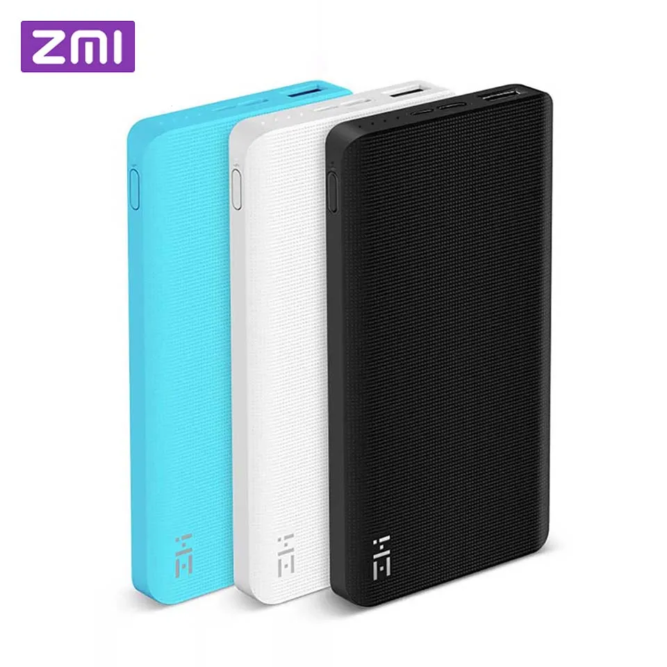 Xiaomi ZMI 10000 mAh тонкий внешний аккумулятор универсальный мобильный быстрый заряд 2 0