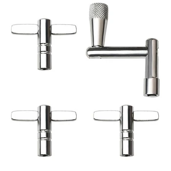 

4pcs Steel Beginner Drum Tuning Key Kit Universal T Shape Spanner Portable Musical Hardware Z Type Wrench Spare Parts Tool