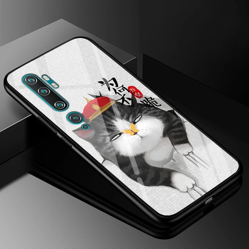 33 Для Xiaomi mi CC9 Pro Чехол PC Пластиковый стеклянный чехол для телефона черный ТПУ бампер чехол для Xiaomi mi CC9 Pro CC9Pro чехол mi cc9 Pro 6,47" - Цвет: 33