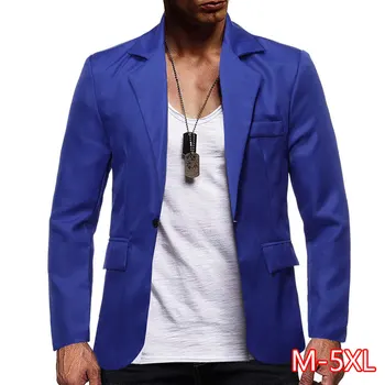 

Men's New Men's Large Size Suit Seven-color Solid Color Single Row One Button Casual Suit Top