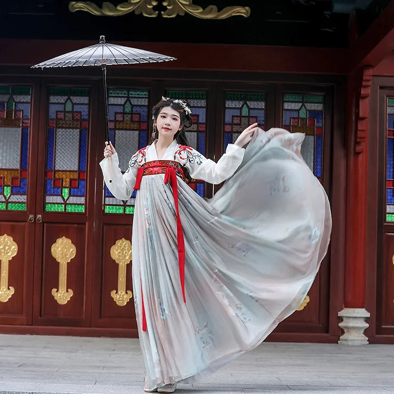 Новинка платье Hanfu Женский костюм феи для косплея сцены одежда театрального