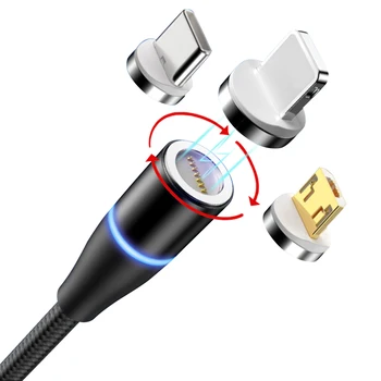 

Magnetic Fast Charging USB Cable Type C Android Micro USB Data Cables For Huawei IPhone Samsung Android Phone Cable USB Cord