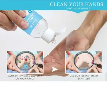 

50ml Portable Hand Sanitizer Gel Moisturizing Fast Dry Liquid Disposable No Clean Waterless Travel Hand Gel Dropship TSLM1